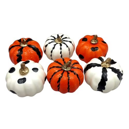 LLINthy Set Von 6 Halloween Kaminen Und Schreibtisch Schmücken Dekorative Halloween Kürbisse Zartes Ornament Für Innenräume Halloween Dekorationen LLINthy Set Von 6 Halloween Kaminen Und Schreibtisch Schmücken Dekorative Halloween Kürbisse Zartes Ornament Für Innenräume Halloween Dekorationen von LLINthy