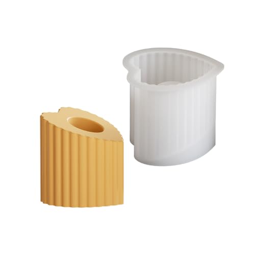 LLINthy Silikonform-Set für Kerzenhalter und einzigartige Kerzenhalter aus Kunstharz mit stabilen Streifen-Designs LLINthy Silikonform-Set für Kerzenhalter und einzigartige Kerzenhalter aus Kunstharz mit stabilen Streifen-Designs von LLINthy