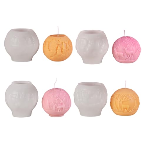 LLINthy Silikonformen für Kerzen, Seife, Weihnachtsdekoration, Gips-Ornamente, Schokolade, Epoxidharz, 4 Stück von LLINthy