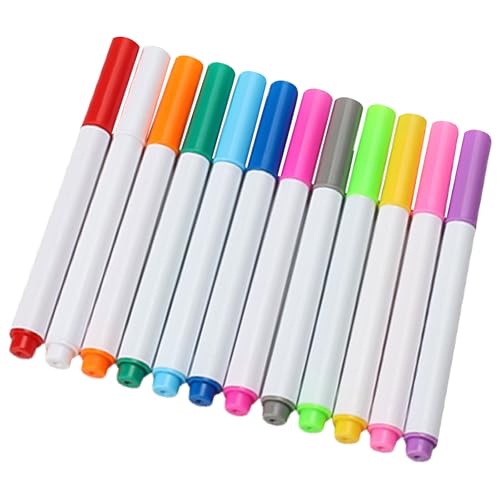 LLINthy Stoffmarker, Stoffmarker, Stoffmarker, wasserlöslich, wasserlöslich, wasserlöschbar, waschbar, 12 Farben von LLINthy