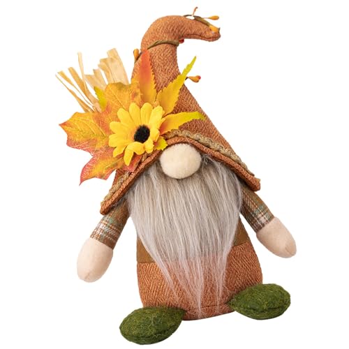 LLINthy Thanksgiving-Hut, stehend, kein Gesicht, Spielzeug, Ornament, biegbarer Hut, kein Gesicht, Zwerge für Festival-Umgebung von LLINthy
