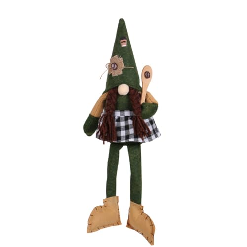 LLINthy Weihnachtspuppe mit langen Beinen und geflochtenem Haar, einzigartiges, gesichtsloses gefülltes Ornament, handgefertigt LLINthy Weihnachtspuppe mit langen Beinen und geflochtenem Haar, einzigartiges, gesichtsloses gefülltes Ornament, handgefertigt von LLINthy