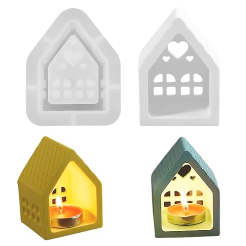 Love House Silikonformen für Epoxidharz-Teelichthalter, Silikon-Kerzenständer-Formen für Halter, Dekoration Love House Silikonformen für Epoxidharz-Teelichthalter, Silikon-Kerzenständer-Formen für Halter, Dekoration von LLINthy