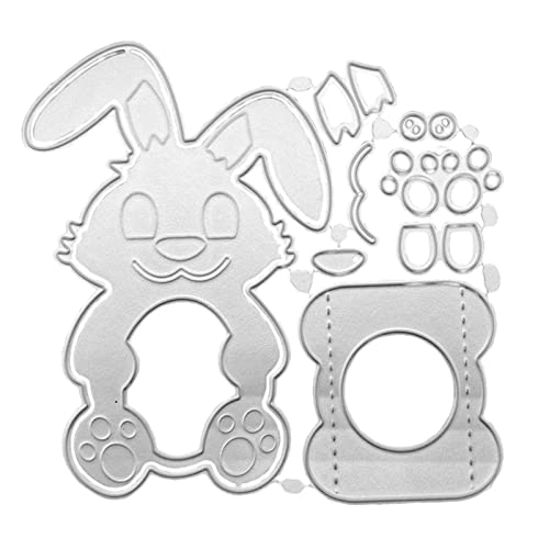 Metall-Stanzschablone, Motiv: Osterhasen, Prägeschablone für Papierkunst, Fotoalbum, Dekoration von LLINthy