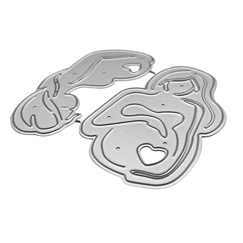 Metall-Stanzschablone mit Schwangeren und Herzen, Schablone, Scrapbooking, Prägewerkzeug, Papier, Karten, Album, Vorlage, Dekoration, Metall-Stanzschablone mit Schwangeren und Herzen, Schablone, Scrapbooking, Prägewerkzeug, Papier, Karten, Album, Vorlage, Dekoration, von LLINthy