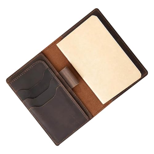 Multifunktionales Notizbuch Leder Cover Notepads Briefbücher Mit Stifthalter Journal Notebook Meeting Notepads Leder Cover Meeting Daily Travel Journal von LLINthy