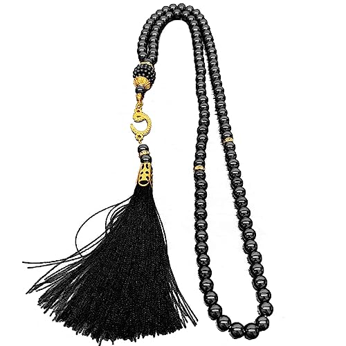 Muslimische Gebetsperlen, 99 Perlen, Rosenkranz, religiöser Schmuck, Nachahmungsperlen, Quasten, Meditat von LLINthy