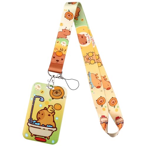 Neck Lanyard Bunte Lanyard Cartoon Capybaras Kartenhalter Schön Neck Lanyard Bunte Lanyard Cartoon Capybaras Kartenhalter Schön von LLINthy