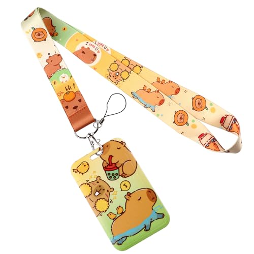 Neck Lanyard Bunte Lanyard Cartoon Capybaras Kartenhalter Schön Neck Lanyard Bunte Lanyard Cartoon Capybaras Kartenhalter Schön von LLINthy
