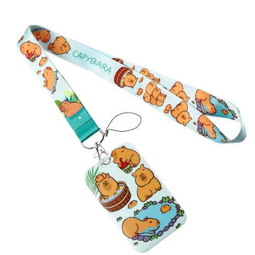 Neck Lanyard Bunte Lanyard Cartoon Capybaras Kartenhalter Schön Neck Lanyard Bunte Lanyard Cartoon Capybaras Kartenhalter Schön von LLINthy