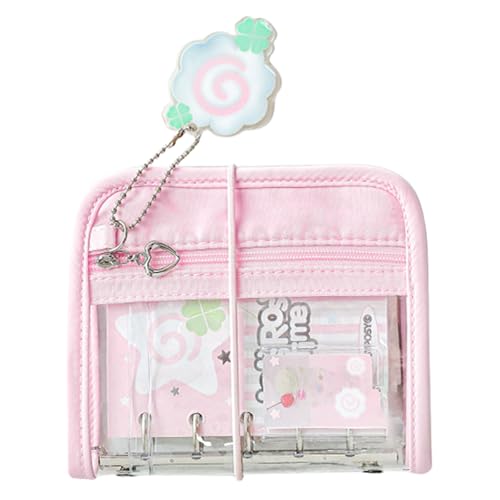 PVC 5 Ringe Binder Notebook Mit Nachfüllpapier 5 Loch Binder Journal Planer PVC Ringe Mit Kartenpockt Scrapbooking Accessoires von LLINthy