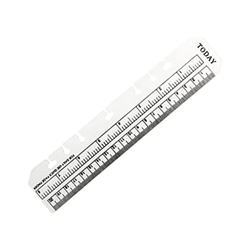 PVC Seitenmarker Lineal Binder Lurer Größe 6-Loch Notebook Füllstoffe Klar Schwarze Messwerkzeuge Set von LLINthy