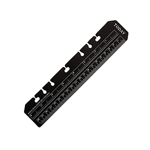 PVC Seitenmarker Lineal Binder Lurer Größe 6-Loch Notebook Füllstoffe Klar Schwarze Messwerkzeuge Set von LLINthy