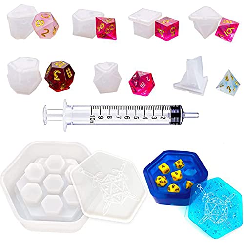 Polyedrische Formen, Epoxidharz-Gussformen für Tisch, Brettspiel, Aufbewahrungsbox, Form mit Herstellungsset Polyedrische Formen, Epoxidharz-Gussformen für Tisch, Brettspiel, Aufbewahrungsbox, Form mit Herstellungsset von LLINthy
