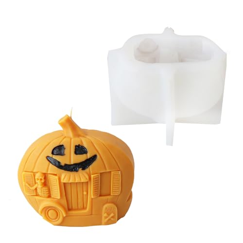 Schädelkerzenform Formen Silikonform Oramentformen Halloween Kürbisketten Duft Kerzenform Form Handgefertigte Gipsformen Halloween Silikonform Gruselige Schädel Kerzenform Orament Formen Gipsformen von LLINthy