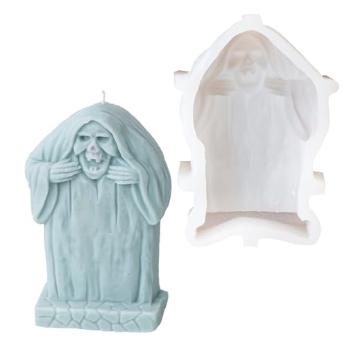 Schädelkerzenform Formen Silikonform Oramentformen Halloween Kürbisketten Duft Kerzenform Form Handgefertigte Gipsformen Halloween Silikonform Gruselige Schädel Kerzenform Orament Formen Gipsformen von LLINthy
