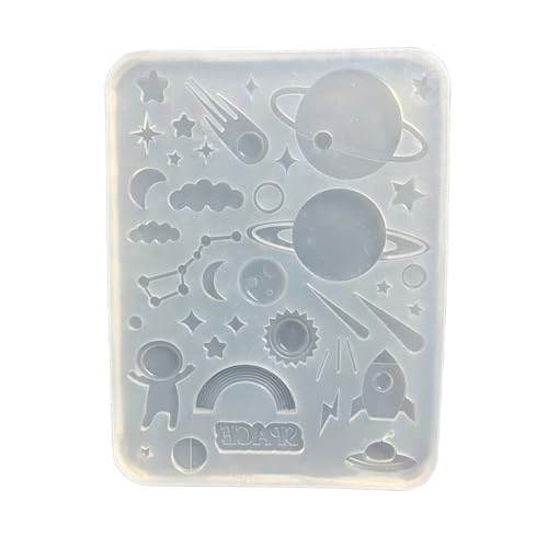 Silikonform mit Planeten-Schlüsselanhänger-Anhänger, Stern-Shaker, Epoxidharz-Formen, Schmuckguss, Halskettenherstellung Silikonform mit Planeten-Schlüsselanhänger-Anhänger, Stern-Shaker, Epoxidharz-Formen, Schmuckguss, Halskettenherstellung von LLINthy