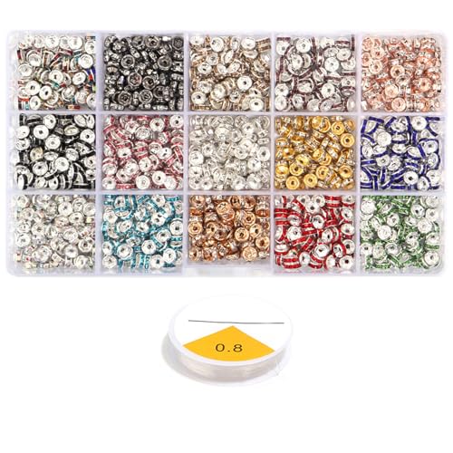 Strasssteine Rondelle Spacer Perlen Zarte Rondelle Perlen Mit Funkelnden Kristallen Für Elegante Schmuckschöpfungskreation Dekorative Perlen Für Schmuck Strasssteine Rondelle Spacer Perlen Zarte Rondelle Perlen Mit Funkelnden Kristallen Für Elegante Schmuckschöpfungskreation Dekorative Perlen Für Schmuck von LLINthy
