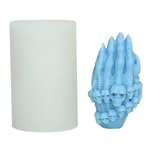 Totenkopf-Handform zur Herstellung von Seife, Pflastern, Handarbeiten, Harzguss, Silikonform, antihaftbeschichtet, leicht zu entformen Totenkopf-Handform zur Herstellung von Seife, Pflastern, Handarbeiten, Harzguss, Silikonform, antihaftbeschichtet, leicht zu entformen von LLINthy