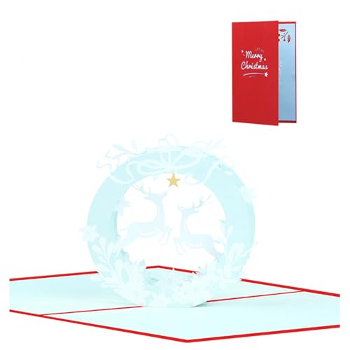 Verschiedene 3D-Weihnachtskarten, Festival, 3D-Weihnachtskarte, fliegende Hirschkarte, handgefertigte Popup-Grußkarte für die Saison Verschiedene 3D-Weihnachtskarten, Festival, 3D-Weihnachtskarte, fliegende Hirschkarte, handgefertigte Popup-Grußkarte für die Saison von LLINthy