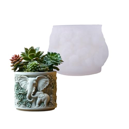Wiederverwendbarer Elefant Pflanzerform Für Betontöpfe Und Künstlerische Projekte Silikon Elefant Pflanzerform von LLINthy