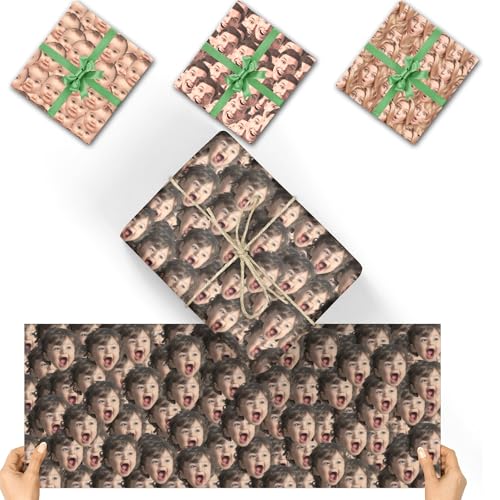 LLLGSH 2 Stück Geschenkpapier personalisiert - Foto Geschenkpapier mit Ihren Lieblingsfoto und einem Wunschtext Bedruckt - 70 x50cm - großartige Geschenkverpackung zu jedem Anlass LLLGSH 2 Stück Geschenkpapier personalisiert - Foto Geschenkpapier mit Ihren Lieblingsfoto und einem Wunschtext Bedruckt - 70 x50cm - großartige Geschenkverpackung zu jedem Anlass von LLLGSH