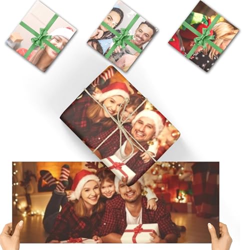 LLLGSH 2 Stück Geschenkpapier personalisiert - Foto Geschenkpapier mit Ihren Lieblingsfoto und einem Wunschtext Bedruckt - 70 x50cm - großartige Geschenkverpackung zu jedem Anlass LLLGSH 2 Stück Geschenkpapier personalisiert - Foto Geschenkpapier mit Ihren Lieblingsfoto und einem Wunschtext Bedruckt - 70 x50cm - großartige Geschenkverpackung zu jedem Anlass von LLLGSH