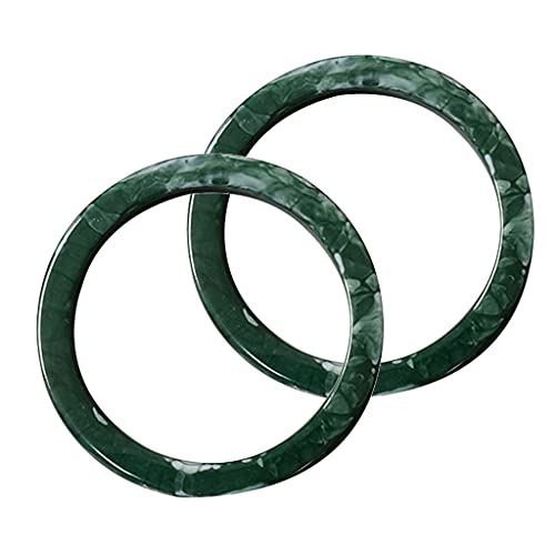 LLLucky 2pcs Ring Design Harz Geldbörse Griff für Taschengriffe Ersatz DIY Handwerk Grün von LLLucky