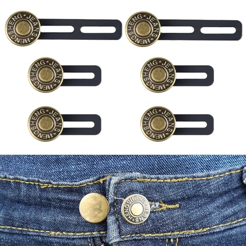 LLMSIX 6 Stück Hosenknopf VerläNgerung,KnopfverläNgerung für Hosen Ohne NäHen Metall Hosenbunderweiterung Hosenbunderweiterung für Damen und Herren Jeans Blazer Umstandshosen LLMSIX 6 Stück Hosenknopf VerläNgerung,KnopfverläNgerung für Hosen Ohne NäHen Metall Hosenbunderweiterung Hosenbunderweiterung für Damen und Herren Jeans Blazer Umstandshosen von LLMSIX