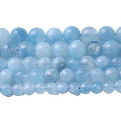 LLMWFA 15" Tigerauge lose Perlen, runde Achate 4 6 8 10 12 14MM Perle zur Herstellung von Kunsthandwerksartikeln, blau rosa grüner Naturstein(Blue beads,12mm x 32) von LLMWFA