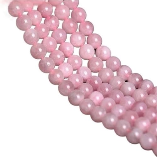 LLMWFA 15" Tigerauge lose Perlen, runde Achate 4 6 8 10 12 14MM Perle zur Herstellung von Kunsthandwerksartikeln, blau rosa grüner Naturstein(Madagascar Quartz,6mm x 60) von LLMWFA