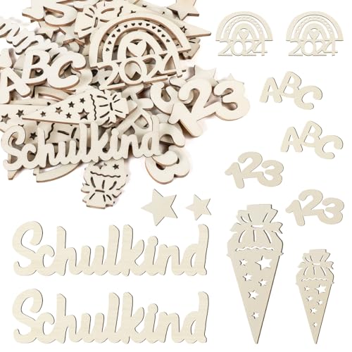 40 Stück Holz Streudeko Einschulung, Schulkind Einschulung Konfetti Deko Set mit ABC 123 Zuckertüte Bleistift,Tischdekoration Einschulung Deko Tischdeko für Jungen & Mädchen 40 Stück Holz Streudeko Einschulung, Schulkind Einschulung Konfetti Deko Set mit ABC 123 Zuckertüte Bleistift,Tischdekoration Einschulung Deko Tischdeko für Jungen & Mädchen von LLNRC