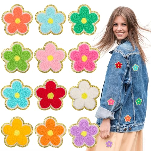 12 Stück Patches zum Aufbügeln,Blume Flicken zum Aufbügeln,Bunte Blume Bügelflicken Kinder,Bügelbilder für Textilien,für Sie Das Loch,DIY T-Shirt Jeans,Taschen,Hüte,Basteln 12 Stück Patches zum Aufbügeln,Blume Flicken zum Aufbügeln,Bunte Blume Bügelflicken Kinder,Bügelbilder für Textilien,für Sie Das Loch,DIY T-Shirt Jeans,Taschen,Hüte,Basteln von LLOUSSAK