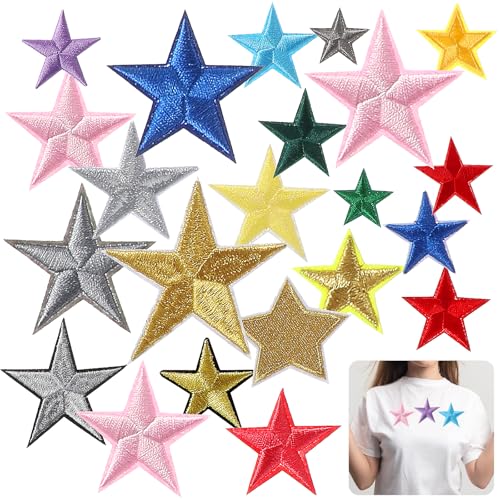 40 Stück Aufbügelbilder Aufkleber, Aufbügler Sterne Bunte Sternaufbügler Aufnäher zum Aufbügeln in Verschiedenen Größen Stern Aufbügelbilder für Kleidung,Jeans,Dekoration,Hüte,Vorhänge 40 Stück Aufbügelbilder Aufkleber, Aufbügler Sterne Bunte Sternaufbügler Aufnäher zum Aufbügeln in Verschiedenen Größen Stern Aufbügelbilder für Kleidung,Jeans,Dekoration,Hüte,Vorhänge von LLOUSSAK