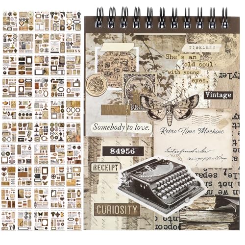 50 Blatt Scrapbooking Sticker Set,Vintage Scrapbook Zubehör,Scrapbook Aufkleber für Journaling,Fotoalbum,DIY 50 Blatt Scrapbooking Sticker Set,Vintage Scrapbook Zubehör,Scrapbook Aufkleber für Journaling,Fotoalbum,DIY von LLOUSSAK