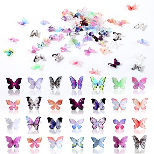 60 Stück Schmetterling Nail Charms, Mini-Harz Nailart Anhänger, 3D Butterfly Nail Art Charms für Diamanten Nageledelsteine Nagelschmuck Kunst Dekorations Nail Art Schmuckherstellung 60 Stück Schmetterling Nail Charms, Mini-Harz Nailart Anhänger, 3D Butterfly Nail Art Charms für Diamanten Nageledelsteine Nagelschmuck Kunst Dekorations Nail Art Schmuckherstellung von LLOUSSAK