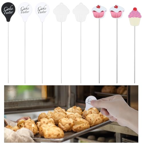 LLOUSSAK 8 Stück Kuchentester Nadel,Wiederverwendbare Kuchen Tester Nadel,Kuchen Dekorieren Werkzeug Set für Cupcakes,Kekse und Muffins von LLOUSSAK