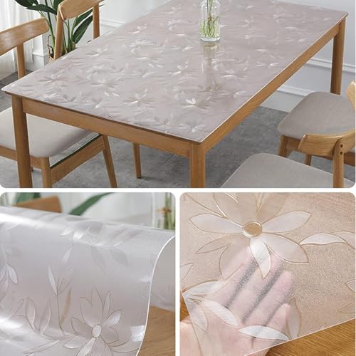 Tischfolie 2mm Transparent,Klar Tischdecke Tischschutz Schutzfolie weich PVC Kunststoffplatte,Einseitig Matt,Keine Blasenbildung,für Glastisch & Hochglanzlack neu im Sortiment (70x100cm(28x39in)) von LLPEIJIE026