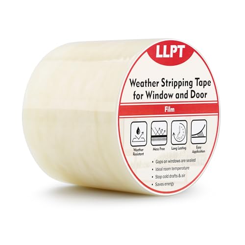 LLPT Dichtungsband | Fenster-Wetterabdichtungsband | 10cm x 33m | Durchsichtiges klebendes | Ultra High Performance Wetterfestes Klebeband | für Zugluftisolierung Oberflächenschutz (WWT408) von LLPT