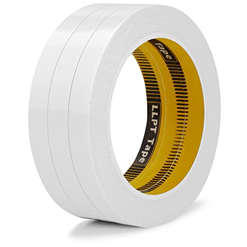 LLPT Doppelseitiges Klebeband Selbstklebeband 12.5mm x 15m 3 Rollen Transluzent ultradünne Handrisse für DIY Handwerk Scrapbooking Kunst Fotografie Stoff Kleber Änderungen(SPD1215CR03) von LLPT