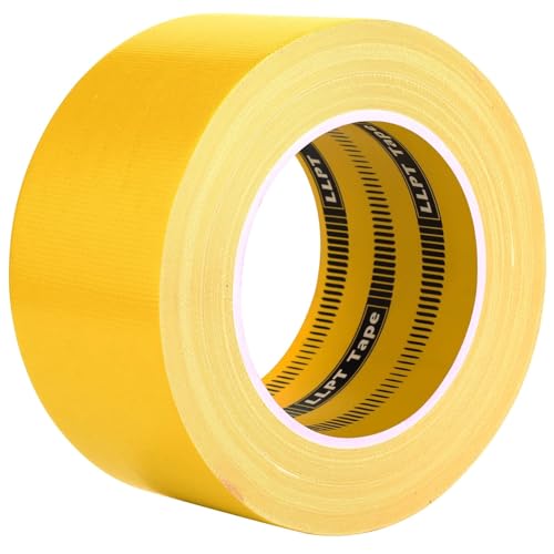 LLPT Klebeband Gewebeband Premium-Qualität 60 mm x 30 m x 0,23 mm Rückstandsfreier, Starker Klebstoff Farbe Gelb(DT247) von LLPT