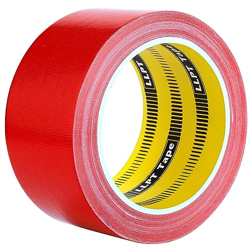 LLPT Klebeband Panzertape Gewebeklebeband | Farbiges Klebeband Geeignet für DIY Handwerk Dekoration für den Innen- und Außenbereich | 1 Rollen 50MM x 14M | Rot (DT501RD) von LLPT