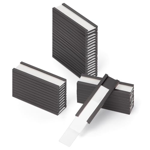 LLPT Magnetische Etikettenhalter | Beschreibbare Magnet-Etiketten für Schule Büro Whiteboards Kühlschränke Magnettafeln (MH1550) | 50 Stück | 15MM x 50MM von LLPT