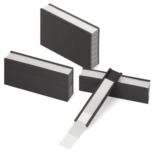 LLPT Magnetische Etikettenhalter(50 Stück) | Beschreibbar Schmutzfrei Abnehmbar für Schule Büro Whiteboards Kühlschränke Magnettafeln(MH21100) | 20MM x 100MM von LLPT
