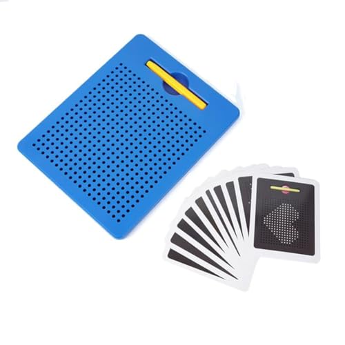 LLTCMYGS Montessori druckreduzierendes magnetisches Stahlkugel-Zeichenbrett, perfektes Reisespielzeug,Rot von LLTCMYGS