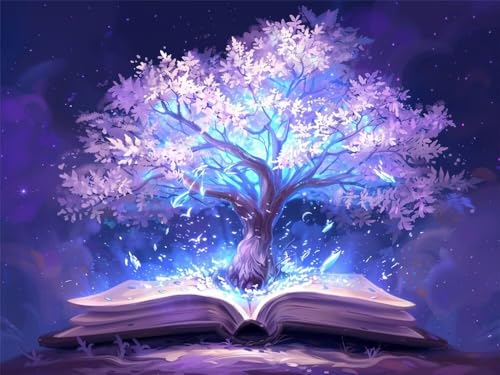 Malen Nach Zahlen Erwachsene Groß 100 x 70 cm, Malen Nach Zahlen Baum Des Lebens Buch, DIY Paint by Numbers, Handgemalt Ölgemälde Kit Mit Pinseln und Acrylfarbe für Wand Dekor (Ohne Rahmen) -YH578 von LLWYH