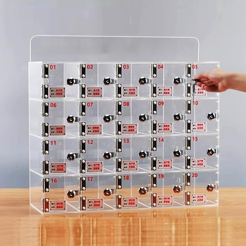 Acryl handygarage, wandmontiertes handy safe mit Schlüsseln, für Mitarbeiter, Büro, Klassenzimmer(60) von LLZJDDPLY