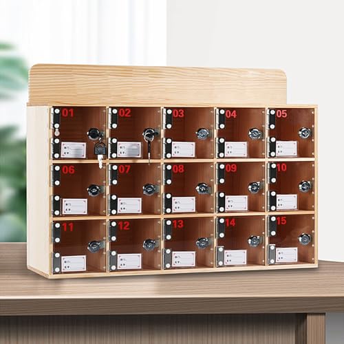 Handy aufbewahrungsbox, Handygarage aus Holz für Handys, Handy safe für Mitarbeiter in Klassenzimmern und Büros(25) von LLZJDDPLY