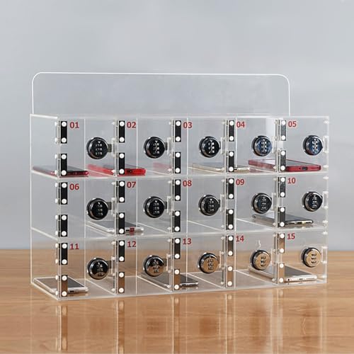 Handygarage, Handy Safe für Handys aus durchsichtigem Acryl, für die Fabrik im Klassenzimmer, Schulbüro(60) von LLZJDDPLY