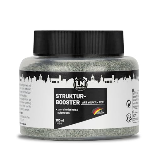 LM Strukturbooster 300g - Moosgrün - Ermöglicht in LM Strukturpaste fein & Smooth bis zu 2 cm und höhere Strukturen. Perfekt für greifbare 3D Textureffekte. Optimal bis Mischverhältnis von 1:1 von LM-Kreativ